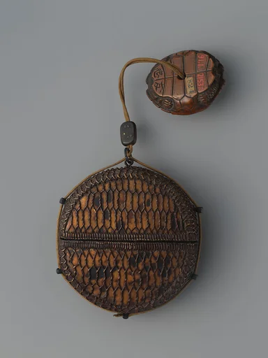 亀甲竹細工印籠|Tortoiseshell and Basketry Inrō