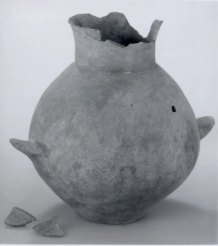 Jar with ledge handles and punctate decoration — Unknown