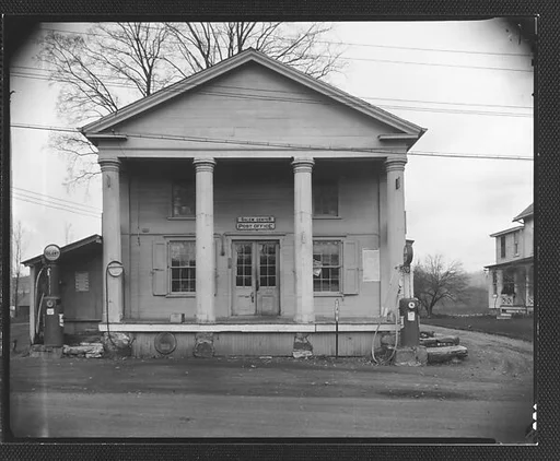 [Greek Revival Building, Post Office and Gas Station, Salem Center, New York]