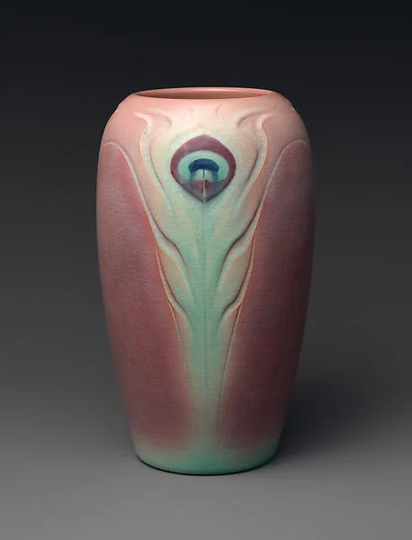 Vase with peacock feathers — Rookwood Pottery Company|Sara Sax