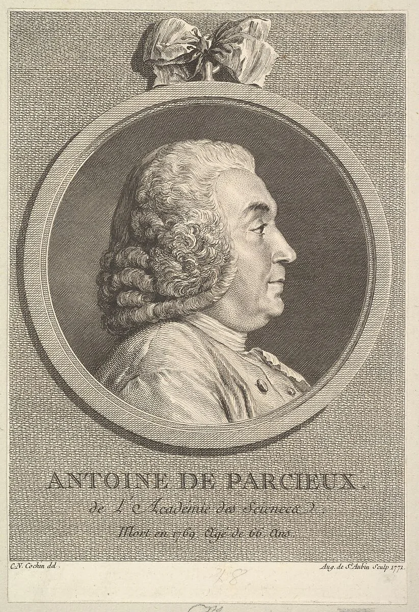 Portrait of Antoine de Parcieux — Augustin de Saint-Aubin|Charles Nicolas Cochin II