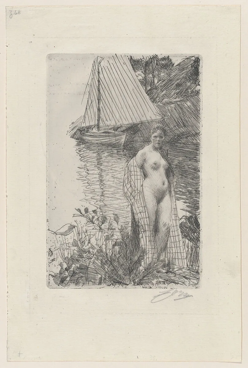 My Model and My Boat — Anders Zorn