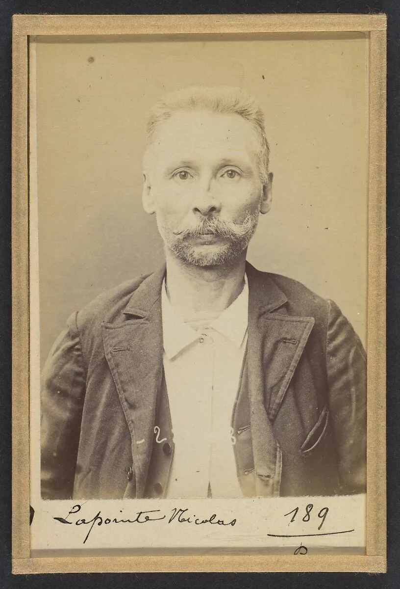 Lapointe. Nicolas, Céleste. 45 ans, né à Marbach (Alsace-Lorraine). Cordonnier. Anarchiste. 2/7/94. — Alphonse Bertillon