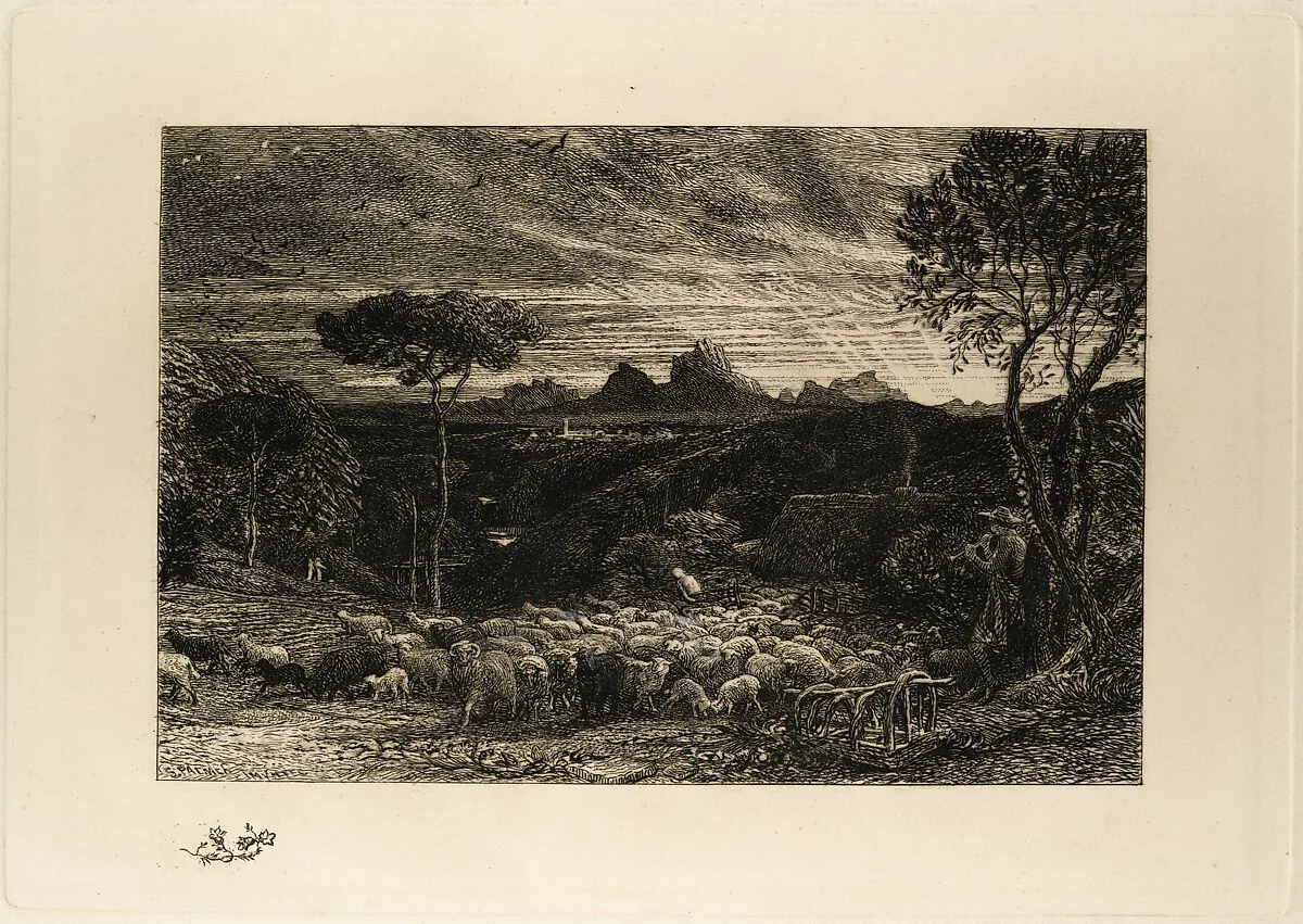 Opening the Fold, or Early Morning — Samuel Palmer