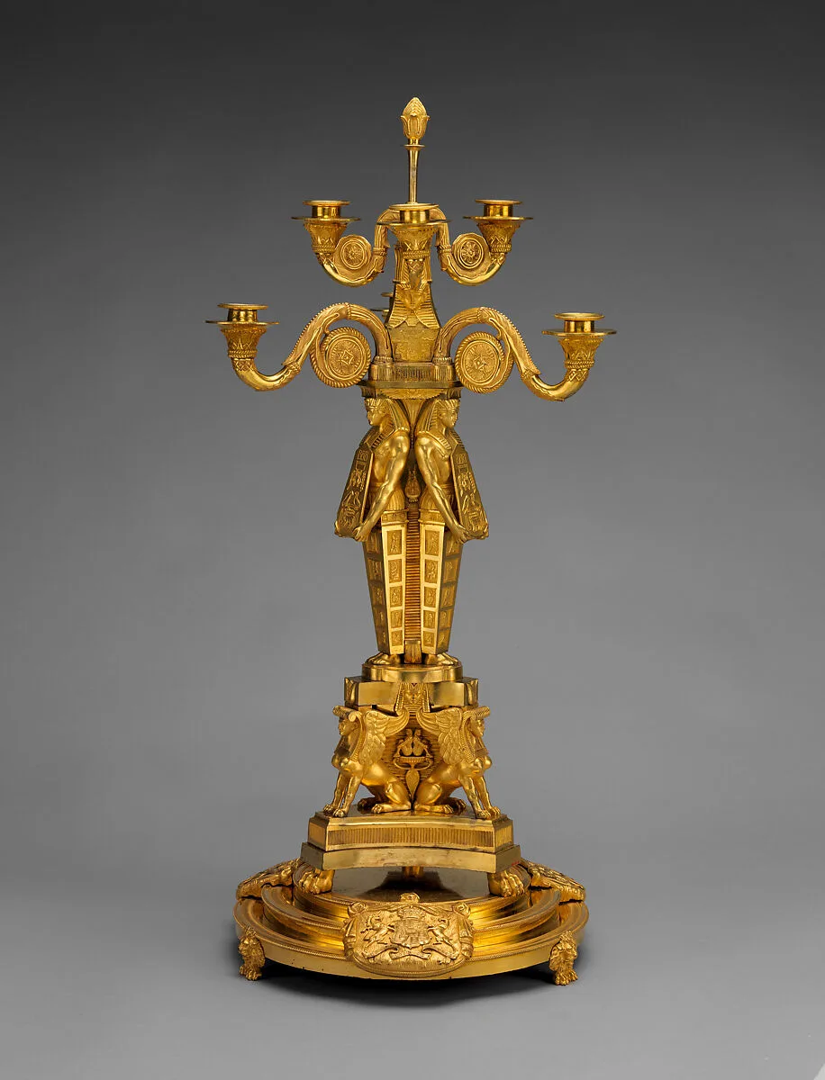 Egyptomania candelabrum (one of a pair) — Alexis Decaix|Rundell, Bridge and Rundell