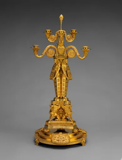 Egyptomania candelabrum (one of a pair)