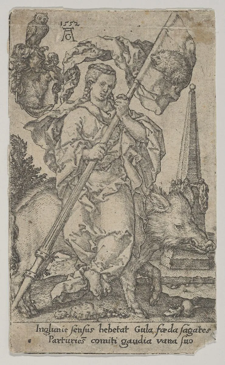 Gluttony, from The Vices — Heinrich Aldegrever