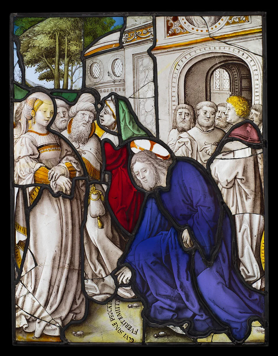 Christ and the Woman Taken in Adultery (one of a set of 12 scenes from The Life of Christ) — Jan Rombouts