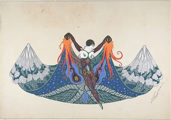 "L'Océan": Costume Design for "Les Mers," George White's Scandals, New York, 1923 — Erté (Romain de Tirtoff)