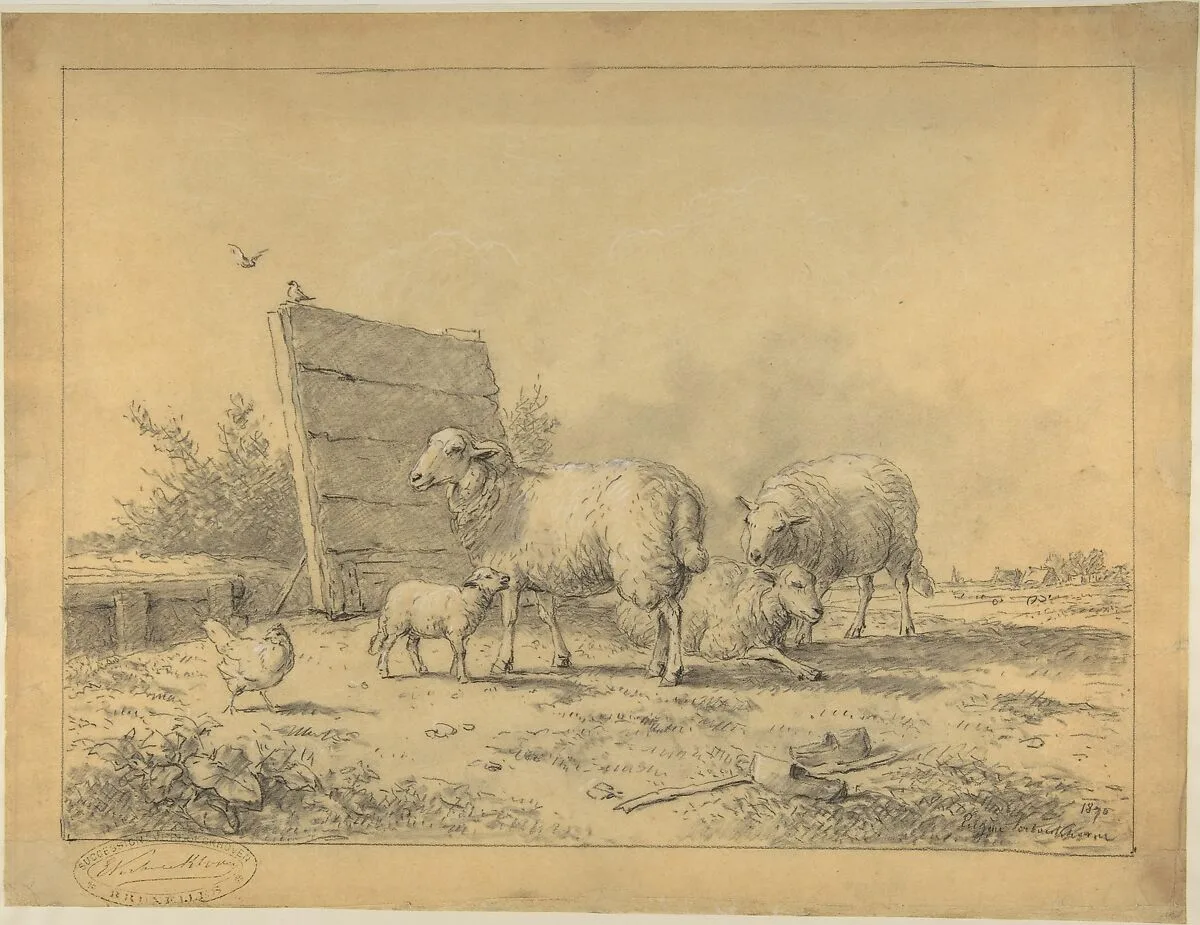 Sheep in a Landscape — Eugène-Joseph Verboeckhoven