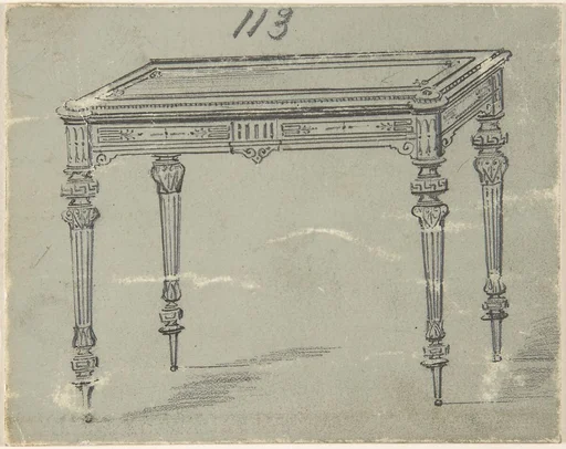 Design for a Small Rectangular Table with Greek Ornament