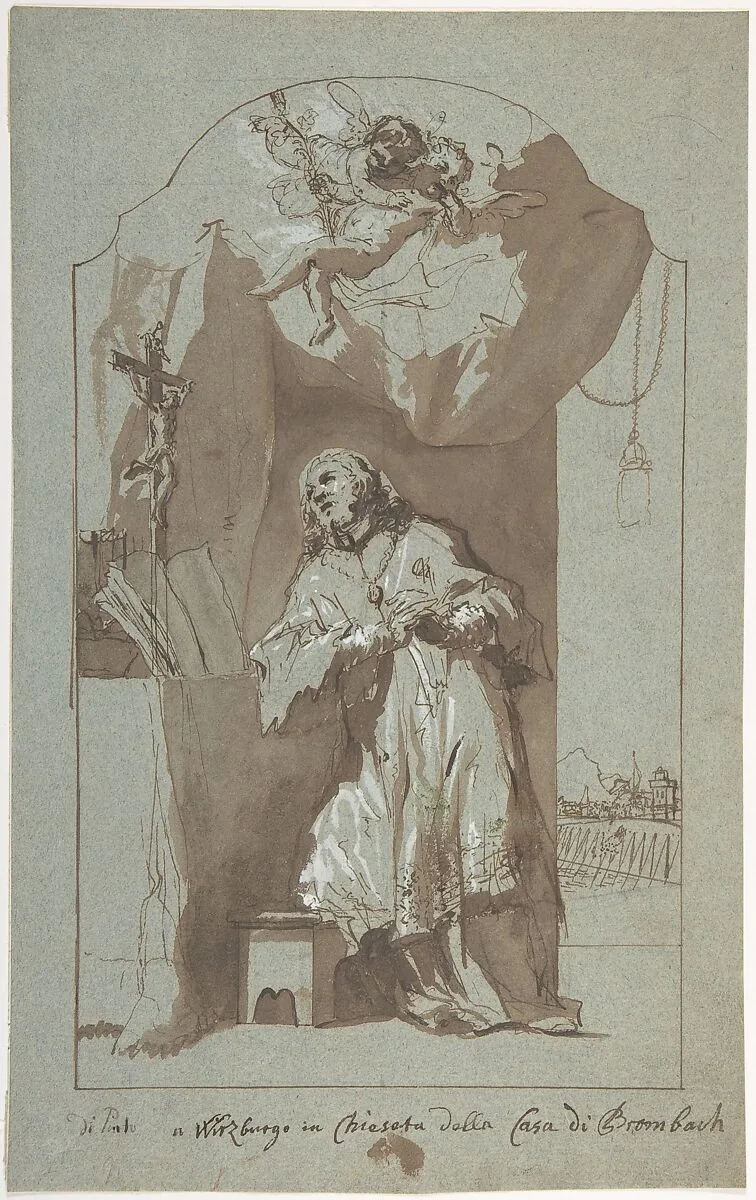 Saint John Nepomuk Praying — Georg Anton Urlaub