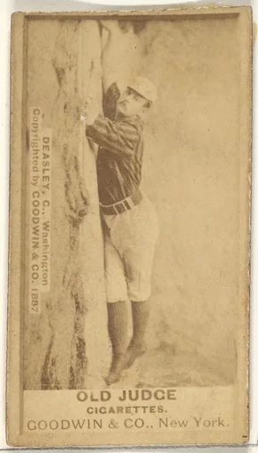 Patrick "Pat" E. Dealy, Catcher, Washington Nationals, from the Old Judge series (N172) for Old Judge Cigarettes