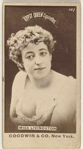 Miss Livingston, from the Actors and Actresses series (N171) for Gypsy Queen Cigarettes