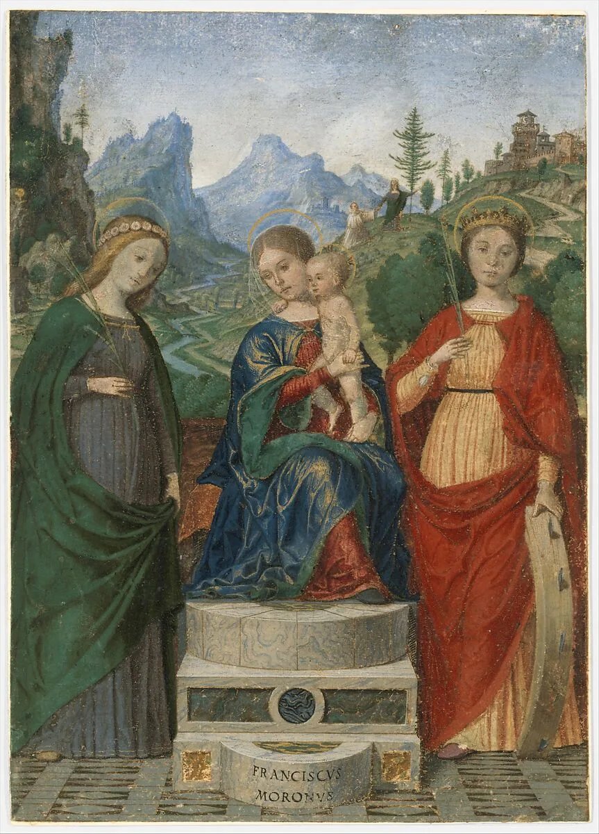 Virgin and Child Enthroned between Saints Cecilia and Catherine of Alexandria — Francesco Morone