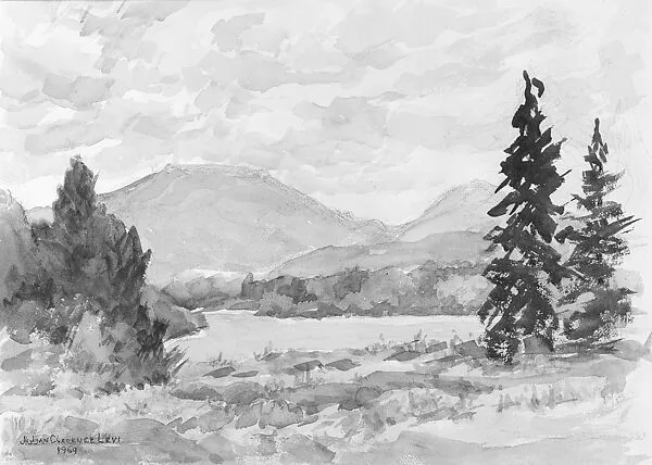 View of Mt. McKenzie and Lake—August 19, 1969 — Julian Clarence Levi