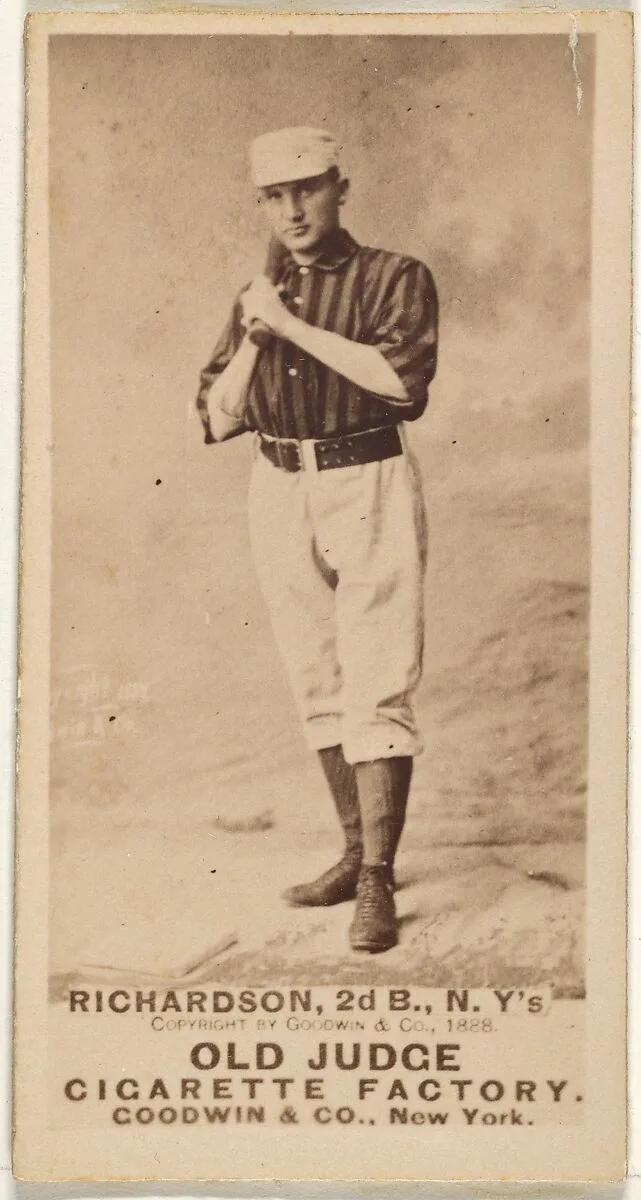 Danny Richardson, 2nd Base, New York, from the Old Judge series (N172) for Old Judge Cigarettes — Goodwin & Company