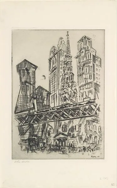 St. Paul's against the El — John Marin|Alfred Stieglitz