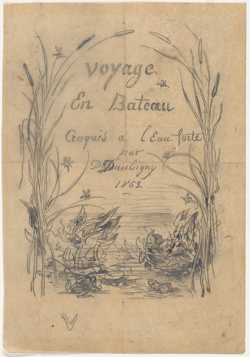 Twenty-three drawings for "Le Voyage en bateau" — Charles-François Daubigny