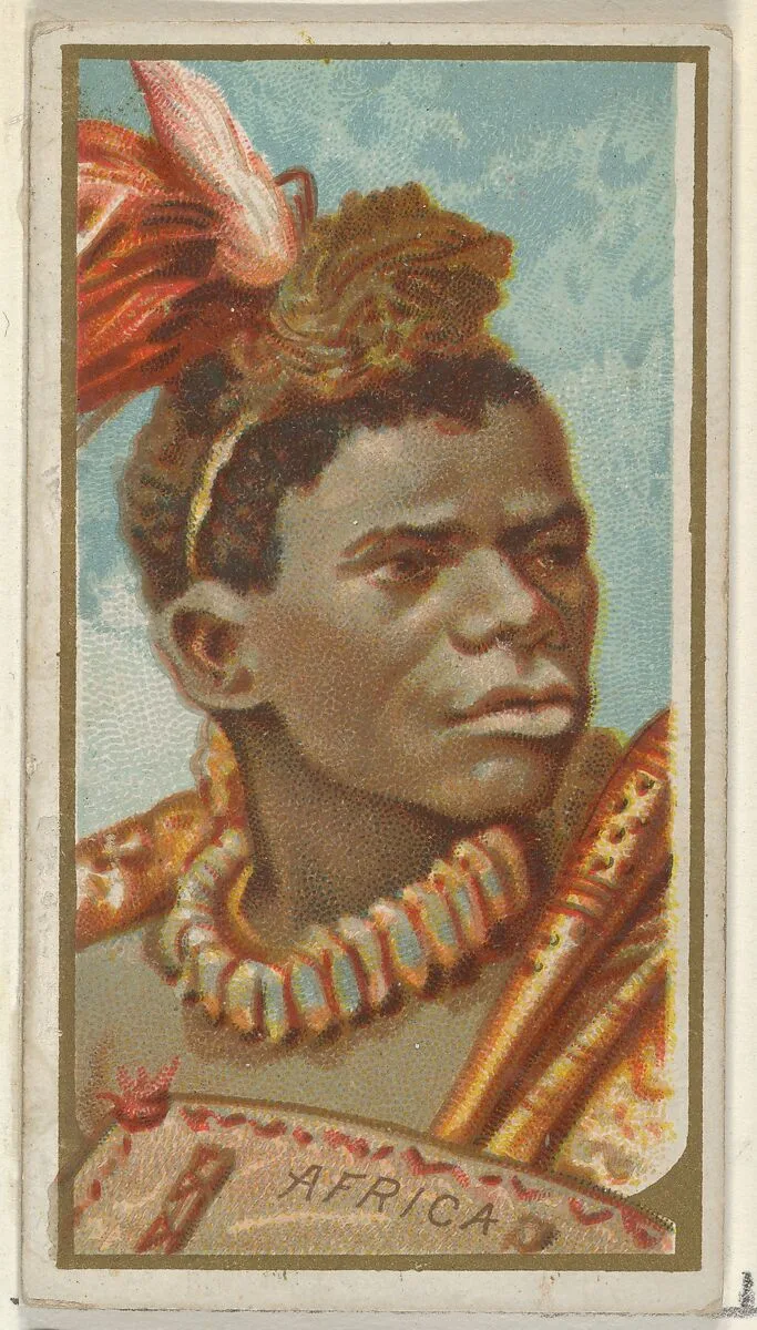 Africa, from the Types of All Nations series (N24) for Allen & Ginter Cigarettes — George S. Harris & Sons|Allen & Ginter