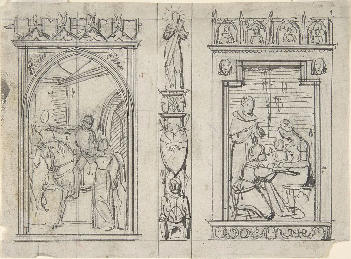 Studies for Two Book Illustrations — Carl Alexander von Heideloff