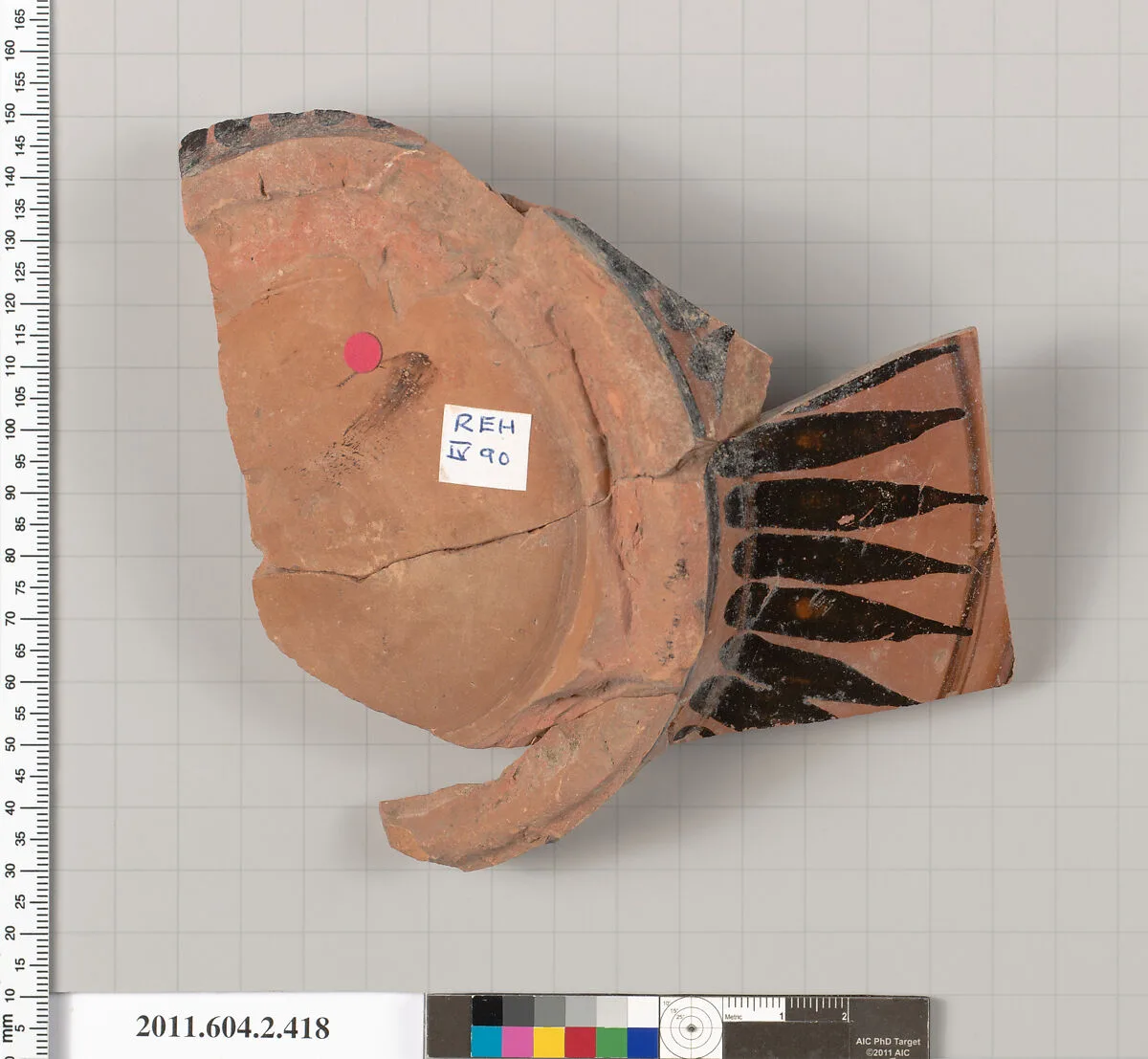 Terracotta fragment of a column-krater (bowl for mixing wine and water) — Unknown