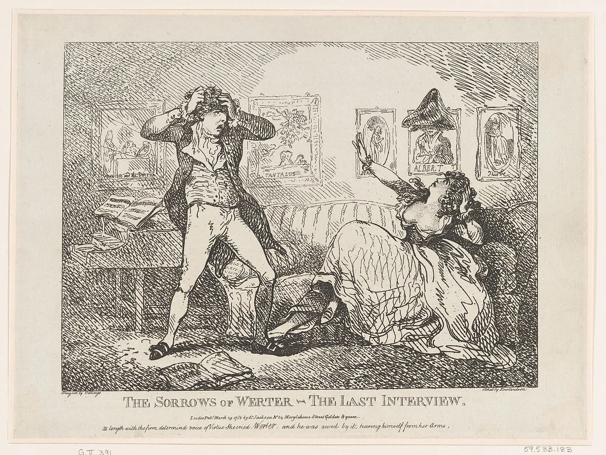 The Sorrows of Werter–The Last Interview — Samuel Collings|Thomas Rowlandson|Elizabeth Jackson