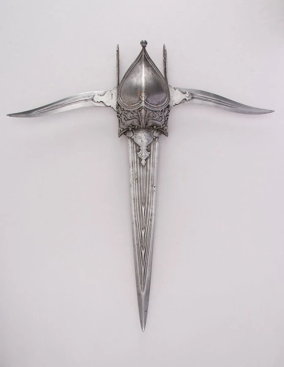 Dagger (Katar) with Two Side Blades (Bichuwa) — Unknown