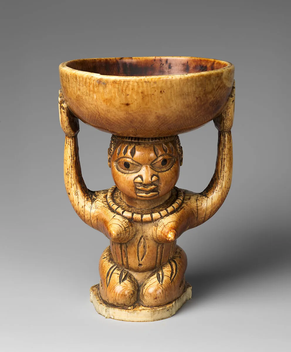 Ifa Divination Vessel: Female Caryatid (Agere Ifa) — Unknown