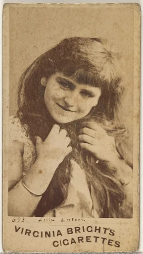 Card 693, Lulu Lateen, from the Actors and Actresses series (N45, Type 1) for Virginia Brights Cigarettes