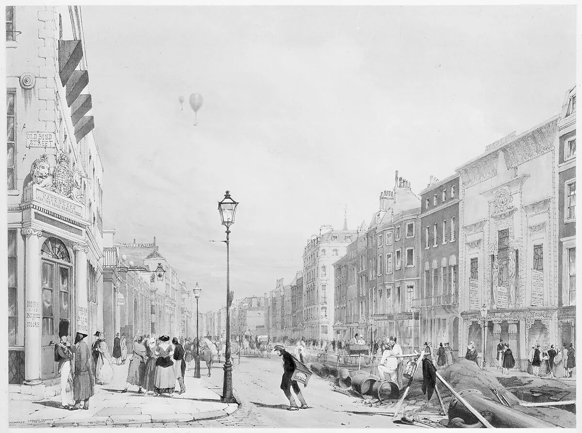 Piccadilly Looking Towards the City — Thomas Boys|Thomas Shotter Boys|Charles Joseph Hullmandel