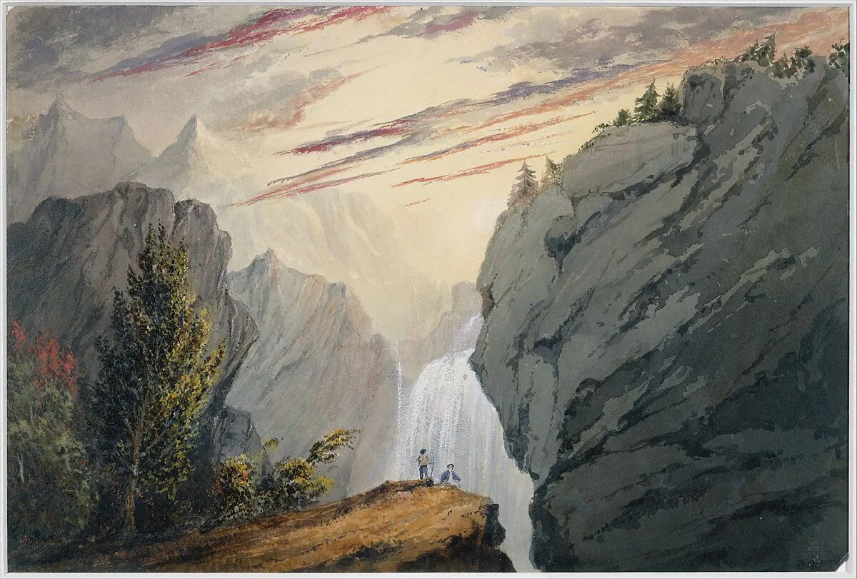 At the Waterfall — David Claypoole Johnston