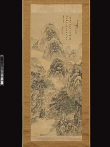 浅絳山水図 (Senkō sansui zu)|Landscape in Light Colors