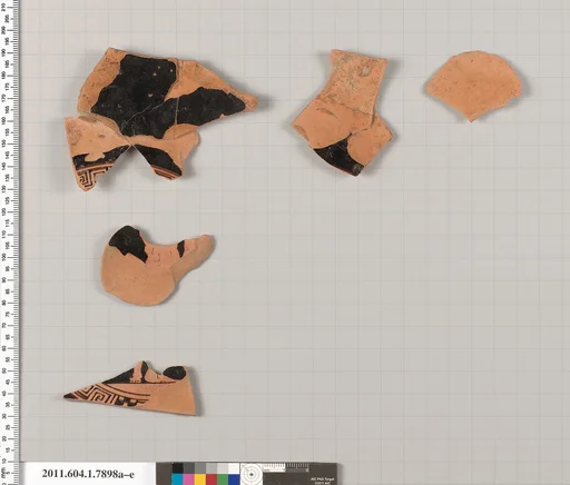 Terracotta fragments of a kylix (drinking cup)
