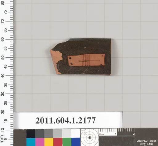 Terracotta rim fragment of a kylix (drinking cup)