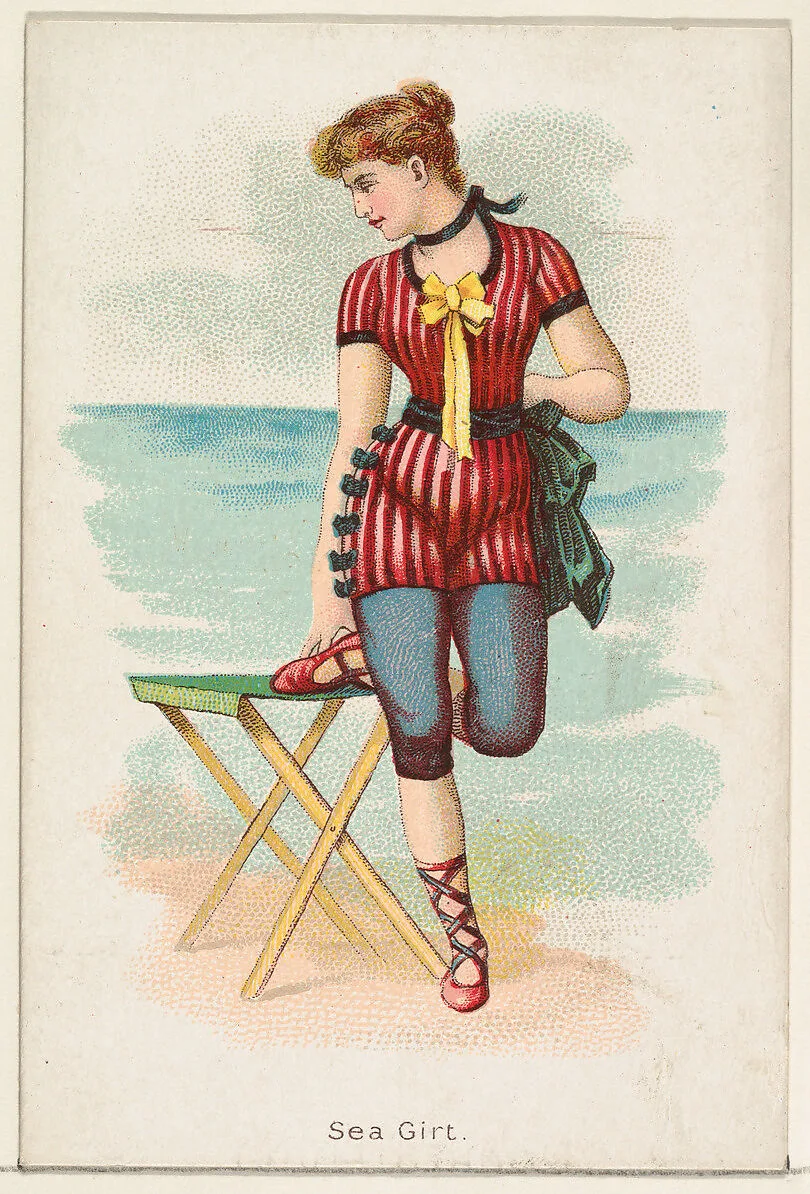 Sea Girt, from the Beautiful Bathers series (N192) issued by Wm. S. Kimball & Co. — William S. Kimball & Company|Julius Bien