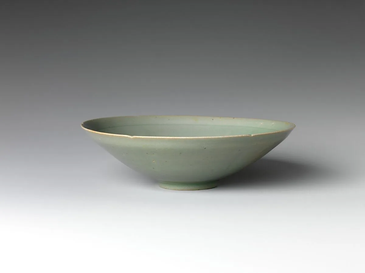 청자 대접 고려|青磁大楪 高麗|Six-lobed bowl — Unknown