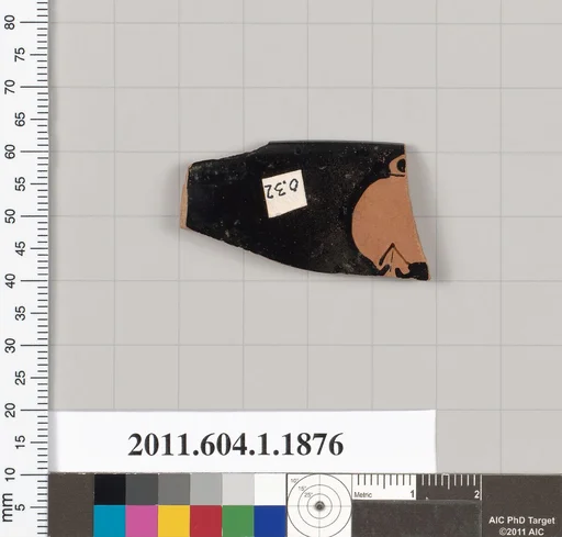 Terracotta rim fragment of a kylix (drinking cup)