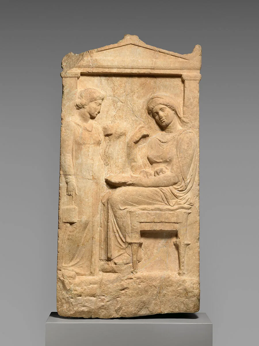 Marble stele (grave marker) of Phainippe — Unknown