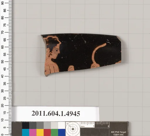 Terracotta rim fragment of a kylix (drinking cup)