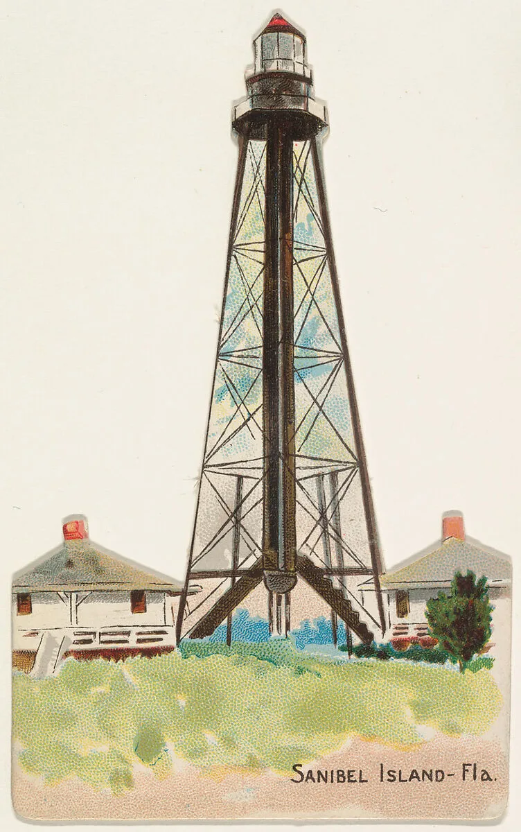 Sanibel Island, Florida, from the Lighthouses series (N119) issued by Duke Sons & Co. to promote Honest Long Cut Tobacco — The Giles Company|W. Duke, Sons & Co.