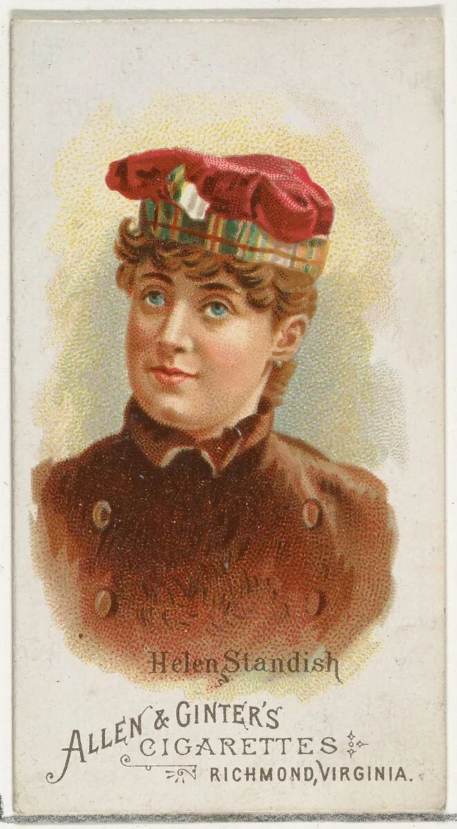 Helen Standish, from World's Beauties, Series 1 (N26) for Allen & Ginter Cigarettes — Allen & Ginter