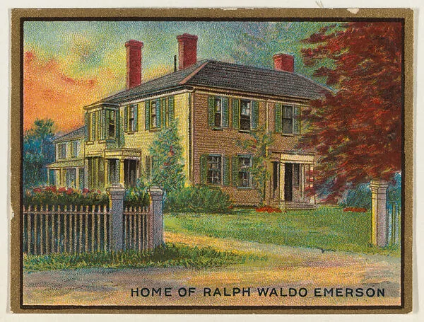 Home of Ralph Waldo Emerson, from the "Historic Homes" series (T69), issued with Helmar Cigarettes by S. Anargyros Tobacco Company — S. Anargyros Tobacco Company