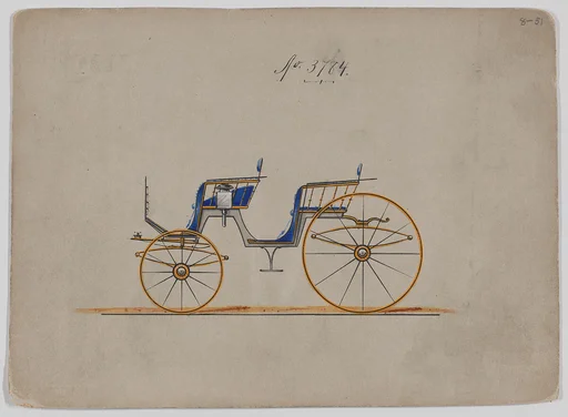Design for 4 seat Phaeton, no top, no. 3784