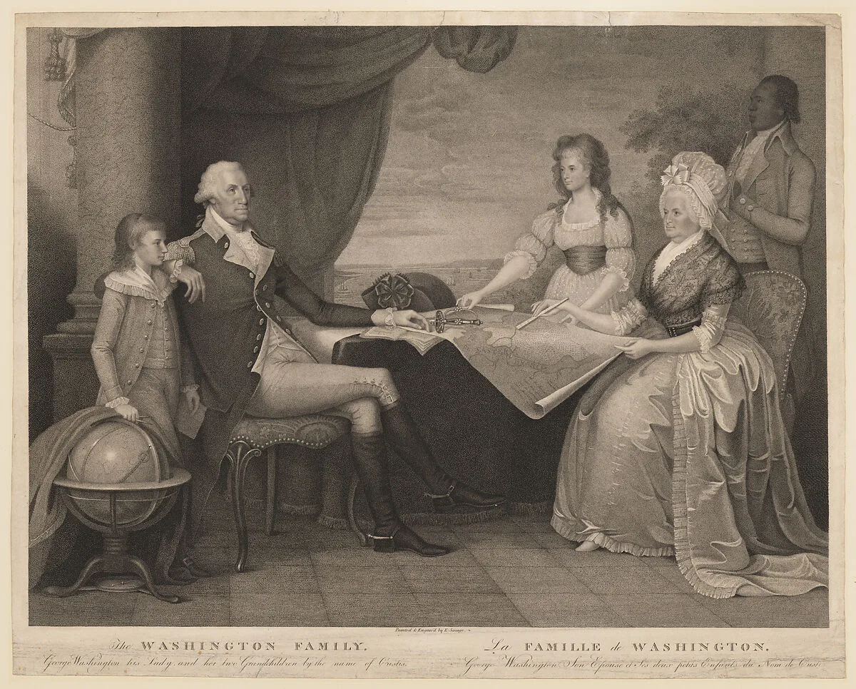 The Washington Family: George Washington, His Lady, and her Two Grandchildren by the Name of Custis–George Washington, Son Epouse, et Ses Deux petits Enfants du Nom de Custis — Edward Savage|Robert Wilkinson|Edward Savage|George Washington