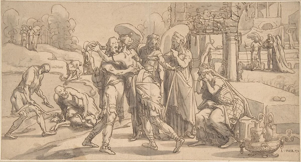Raguel's Reception of Tobias at Ecbatana — Pieter Aertsen|Maarten van Heemskerck
