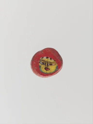 Glass mosaic face bead