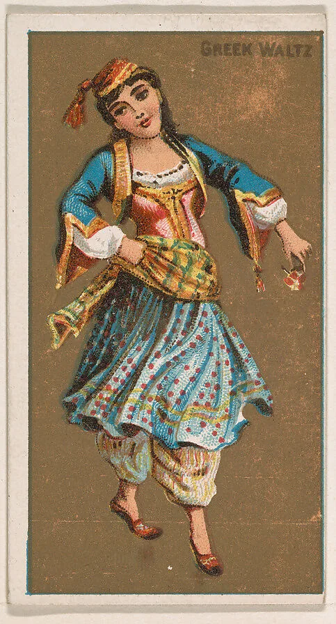 Greek Waltz, from National Dances (N225, Type 1) issued by Kinney Bros. — Kinney Brothers Tobacco Company