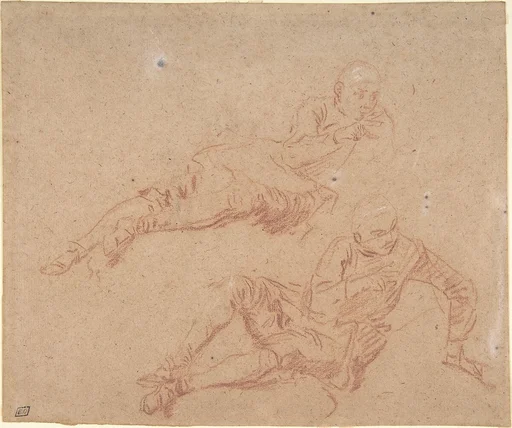 Two Studies of Reclining Youth