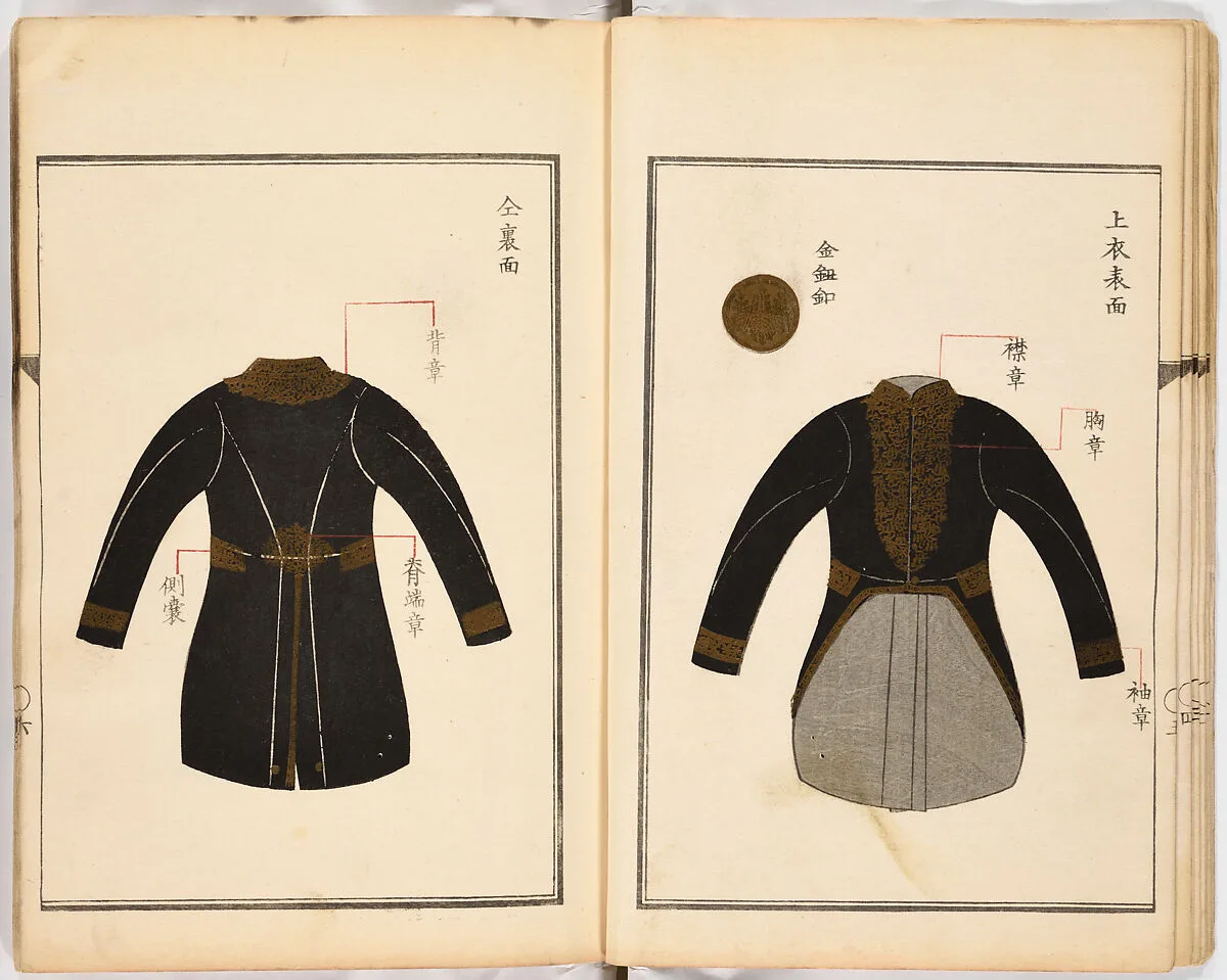 『大禮制表并図』|Dai fukusei hyōizu (Illustrated Manual of Men’s Formal Court Uniform Making) — Unknown